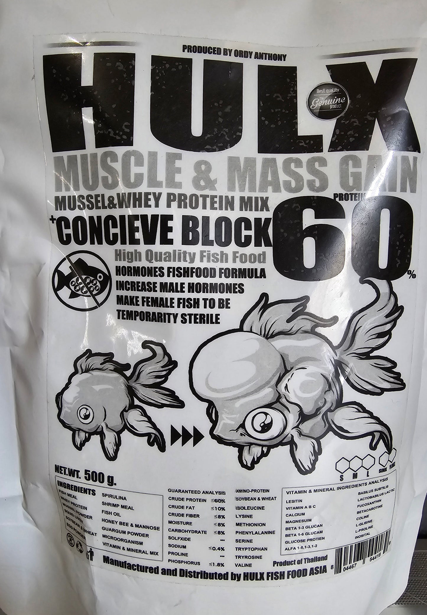 HULX MUSCLE &MASS GAIN, MUSSEL WHEY PROTEIN MIX CONCIEVE BLOCK